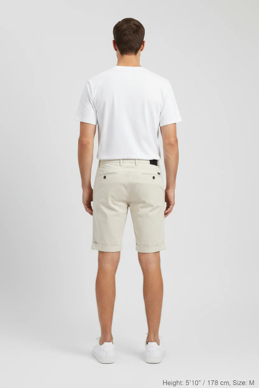 Zurex Lichtgrijze Chino Shorts voor Heren 72456