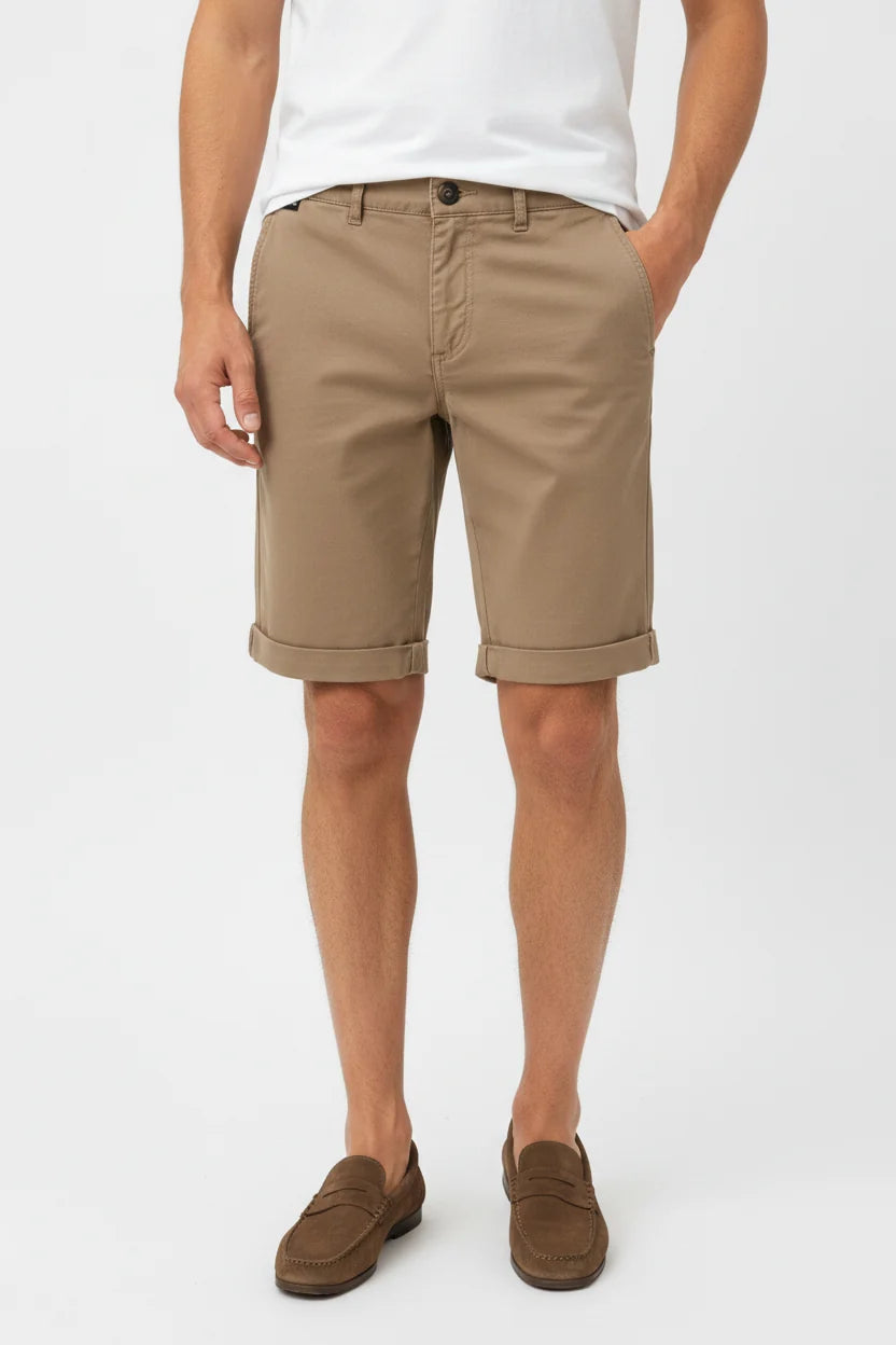 Zurex Donker Beige Chino Shorts 72456