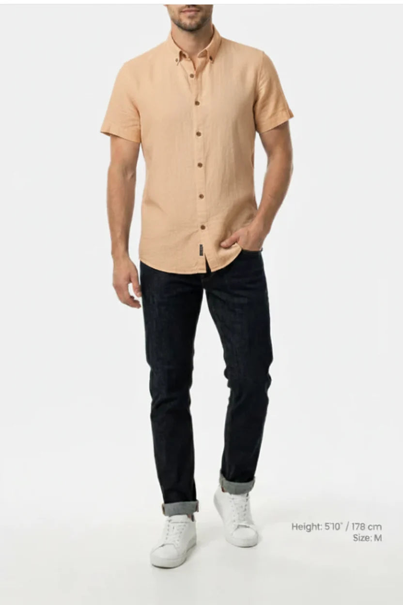Overhemd Korte Mouw 75828 Quarn Hellorange