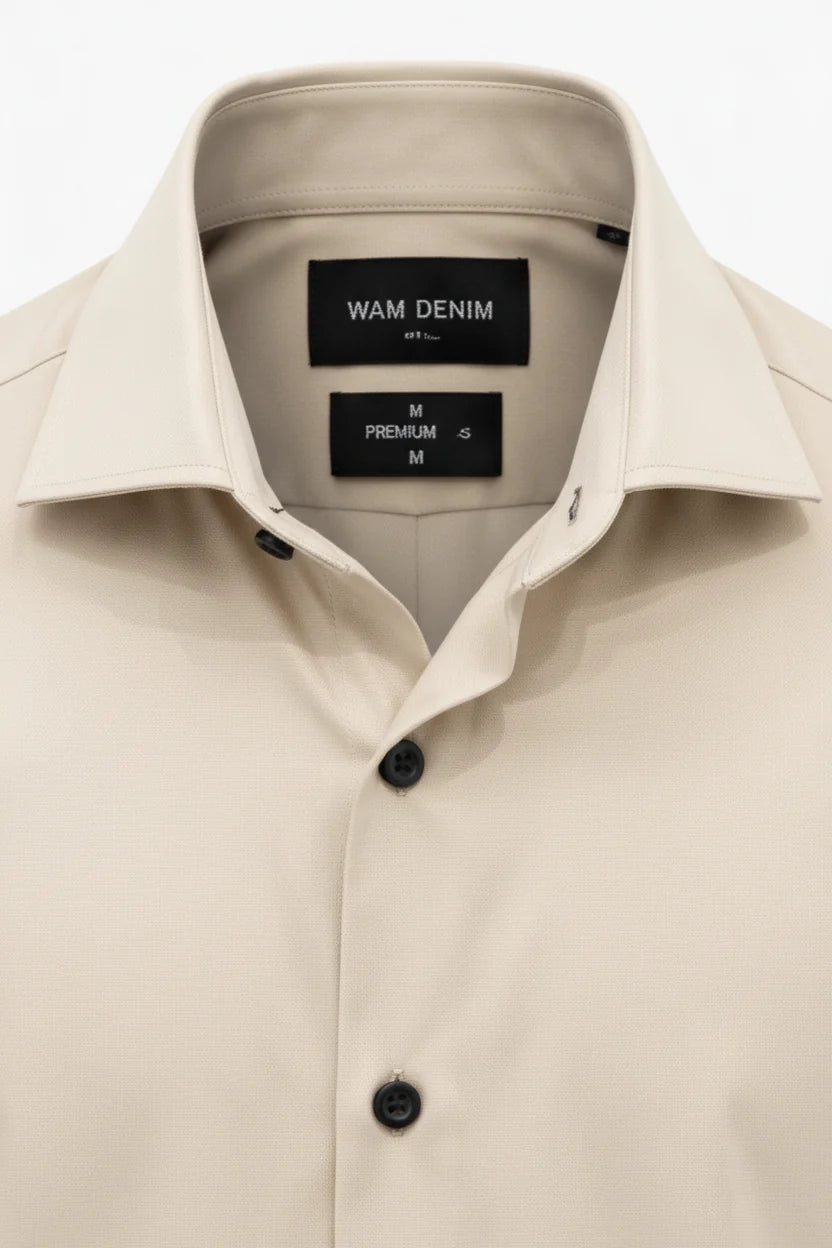 Het Brylor Beige Overhemd met Korte Mouwen
