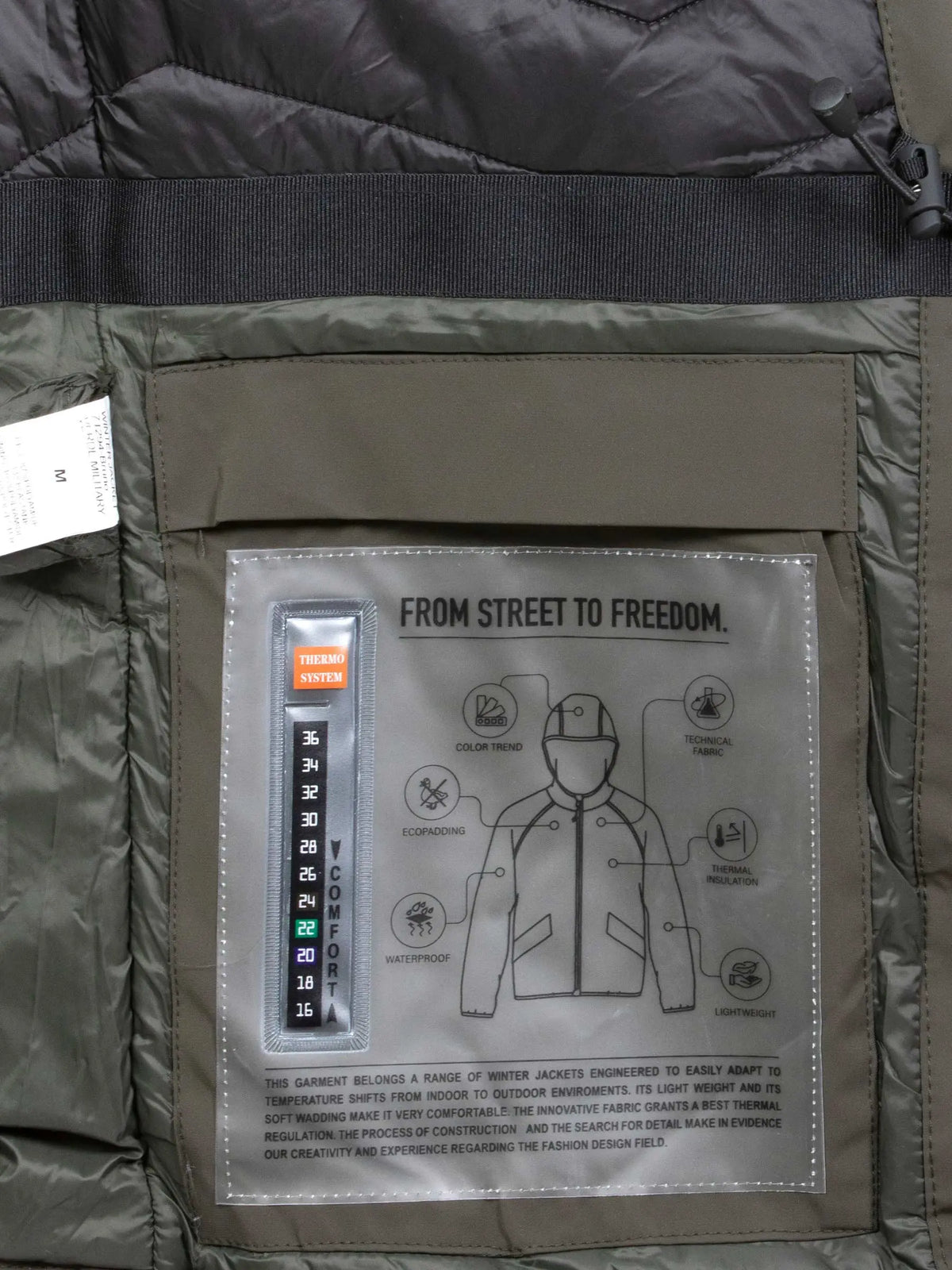 Die Verde Military Khaki Winterjacke