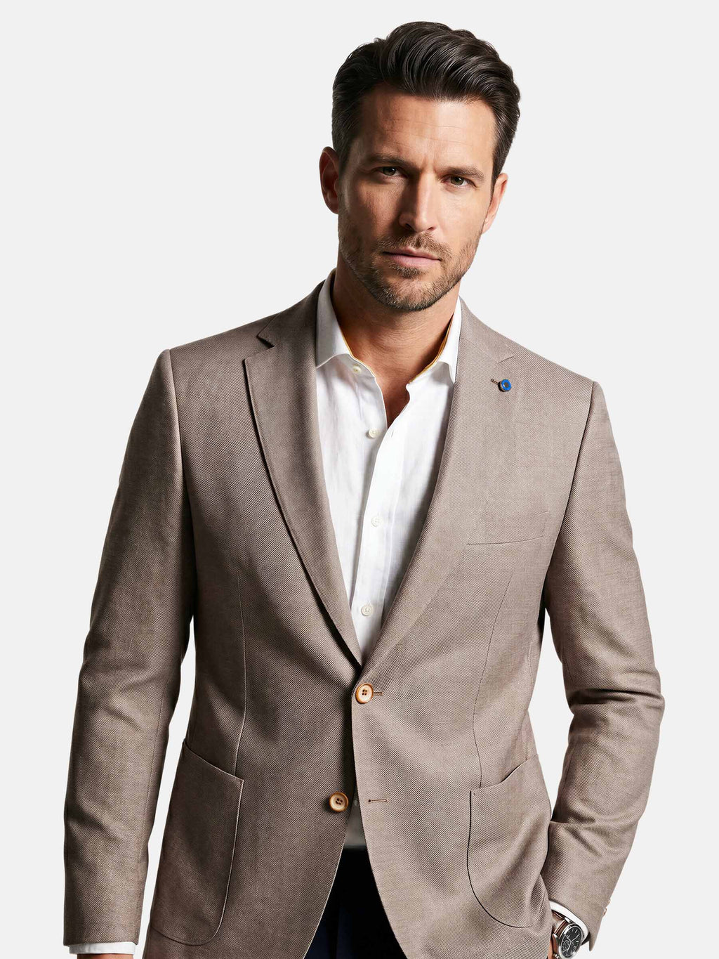 De Vertex Donkerbeige Blazer