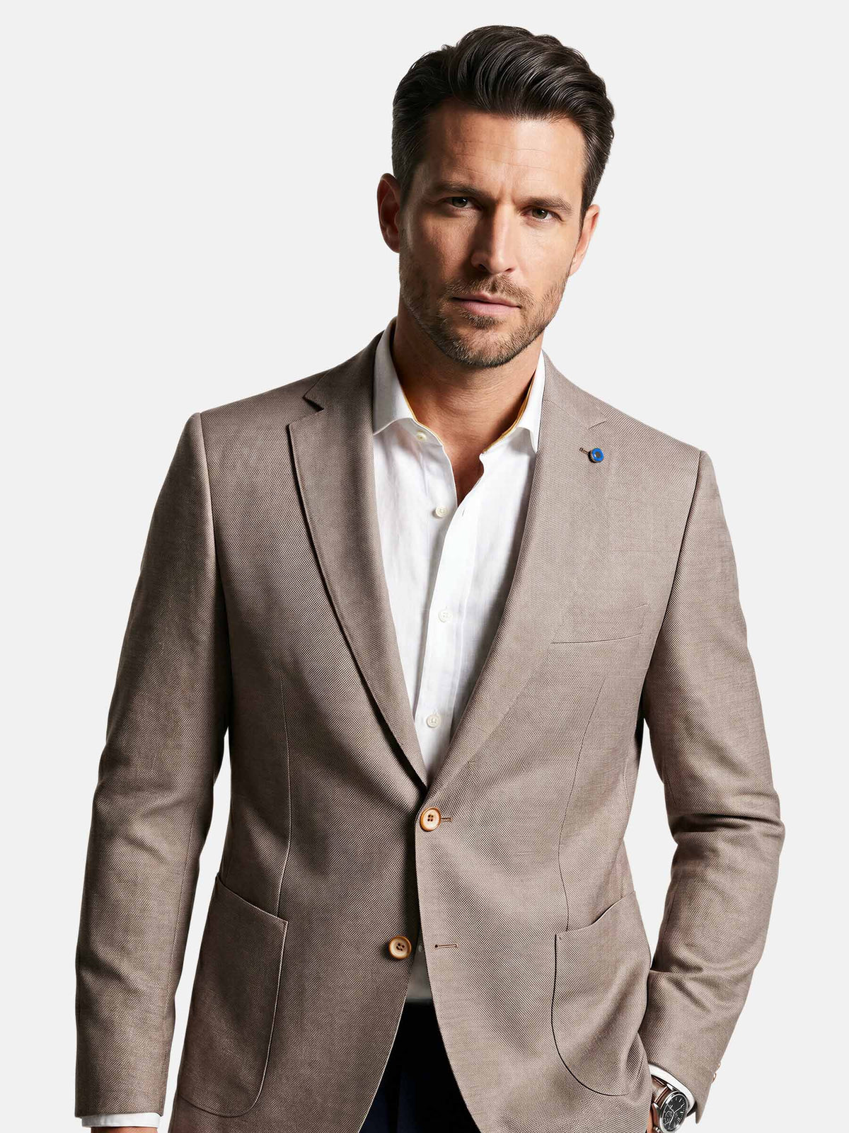 De Vertex Donkerbeige Blazer