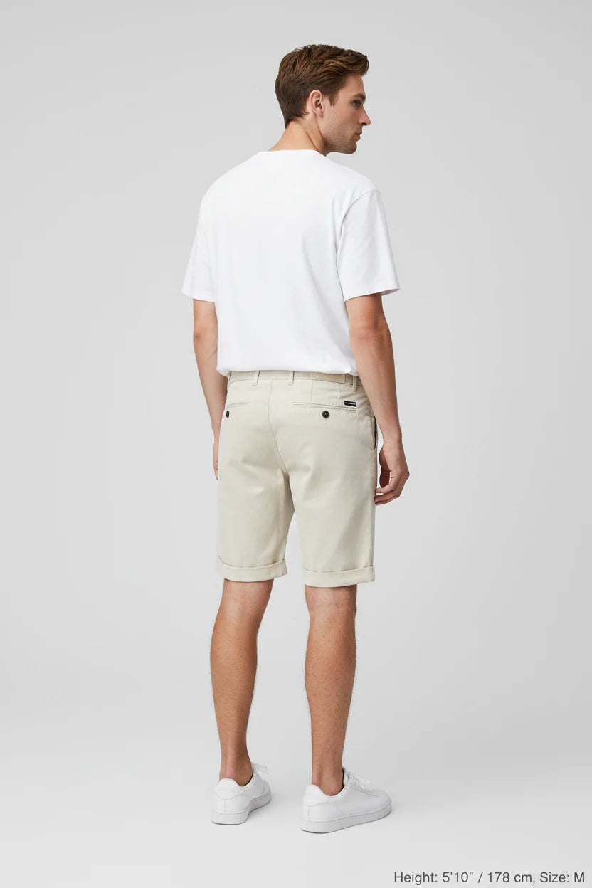 Zurex Lichtgrijze Chino Shorts voor Heren 72456