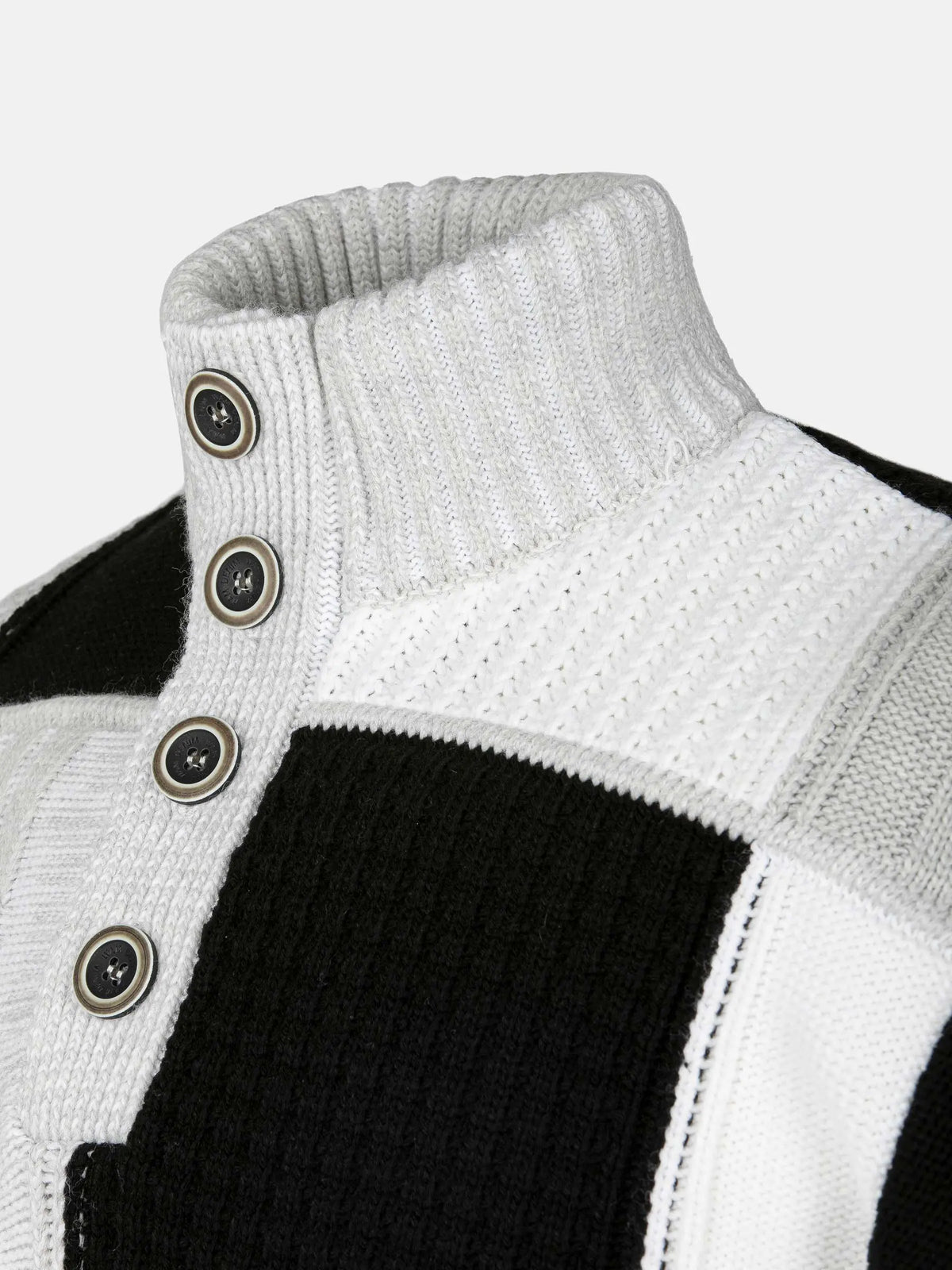 Strickwaren mit Cambridge-Muster, schwarz-weiß