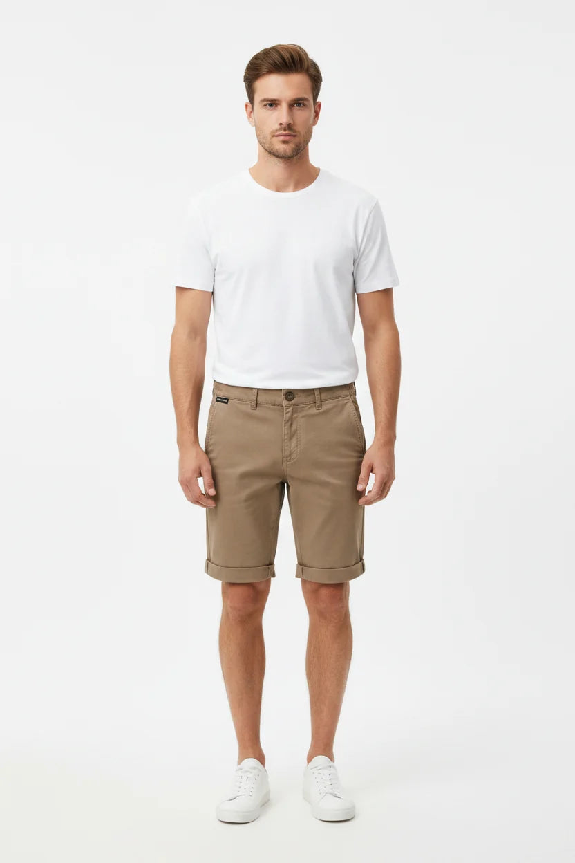 Zurex Donker Beige Chino Shorts 72456