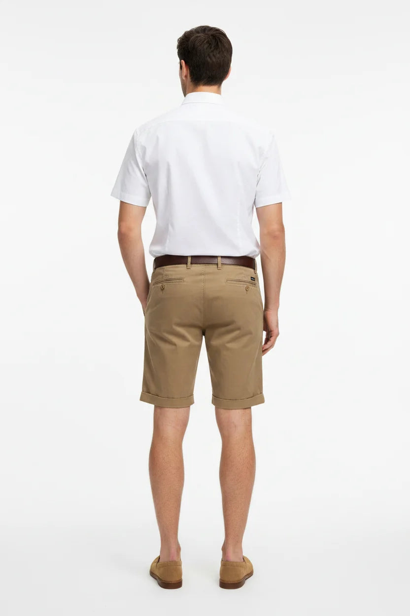 De Kelden Donkerbeige Chino Shorts