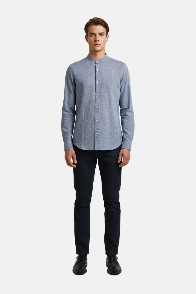 Merax Indigo Shirt met Lange Mouwen 75815
