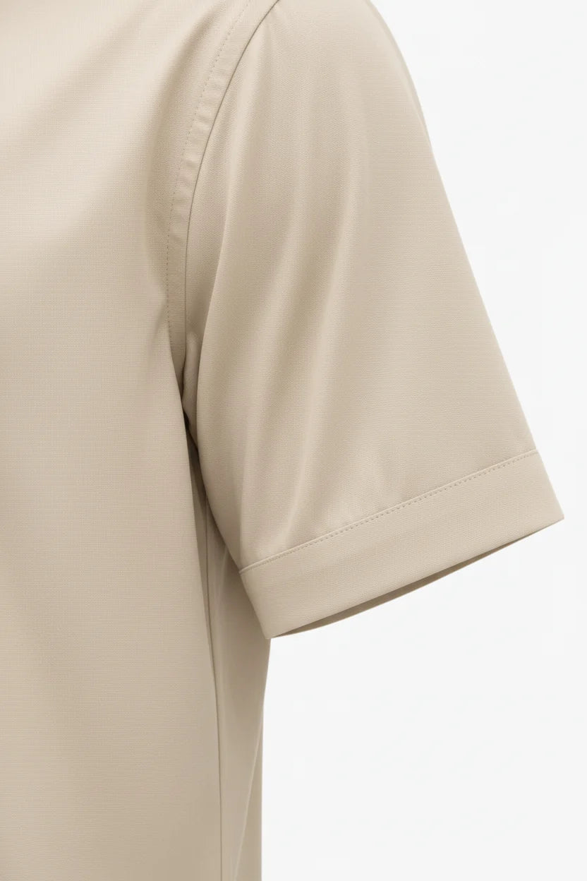 Het Brylor Beige Overhemd met Korte Mouwen