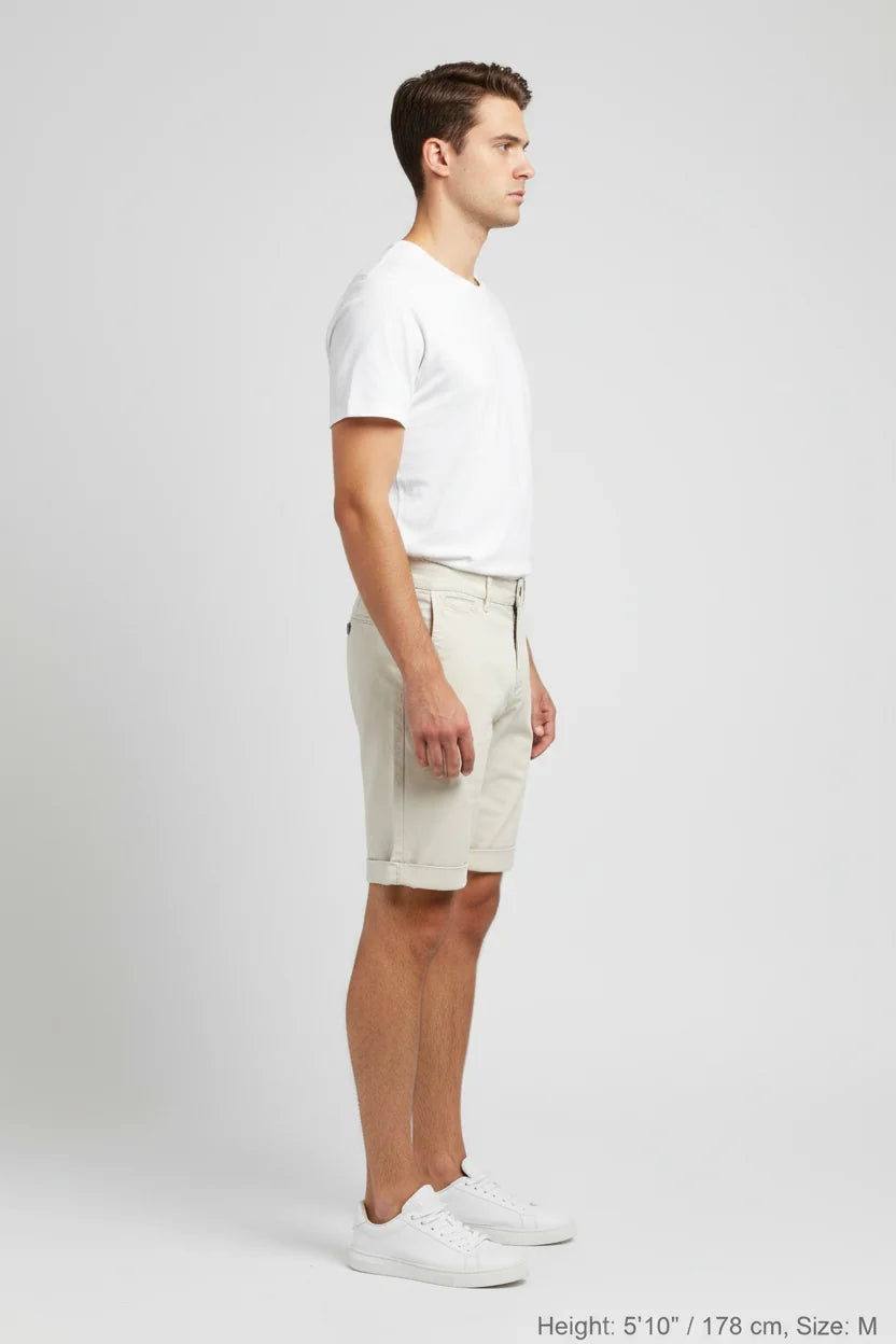 Zurex Lichtgrijze Chino Shorts voor Heren 72456