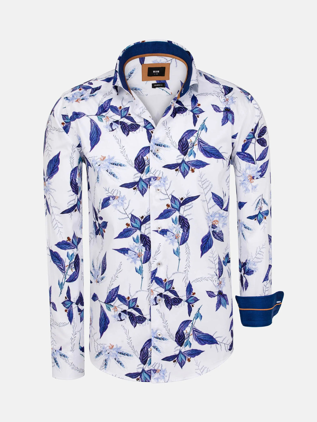 Das weiße Hemd mit Santorini-Blumenmuster