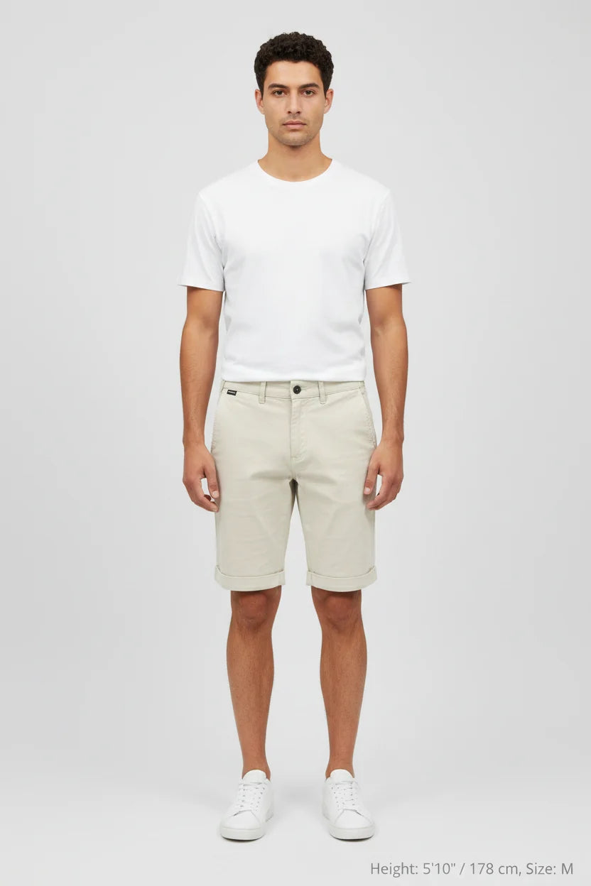 Zurex Lichtgrijze Chino Shorts voor Heren 72456