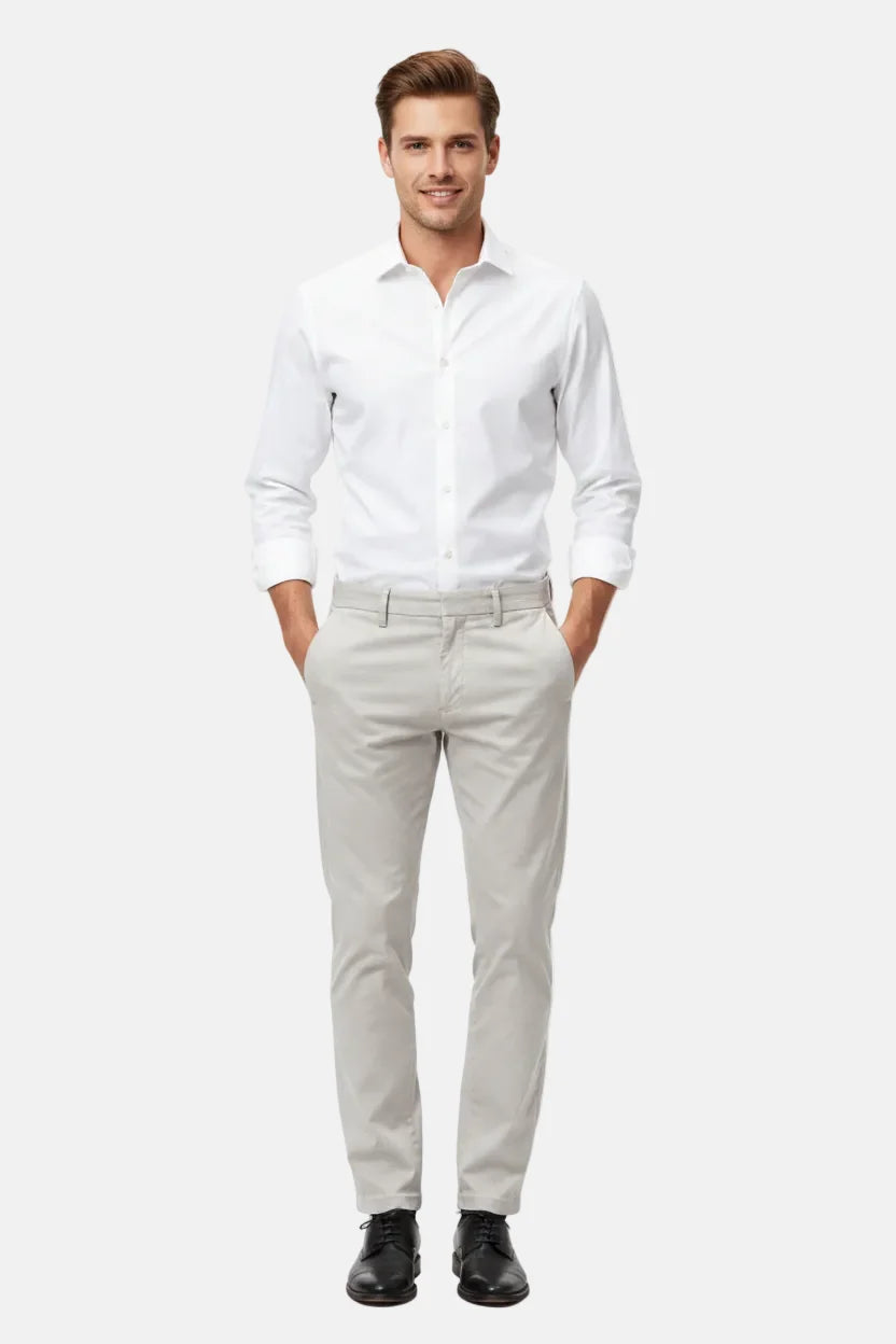 De Jorell Lichtgrijze Chino