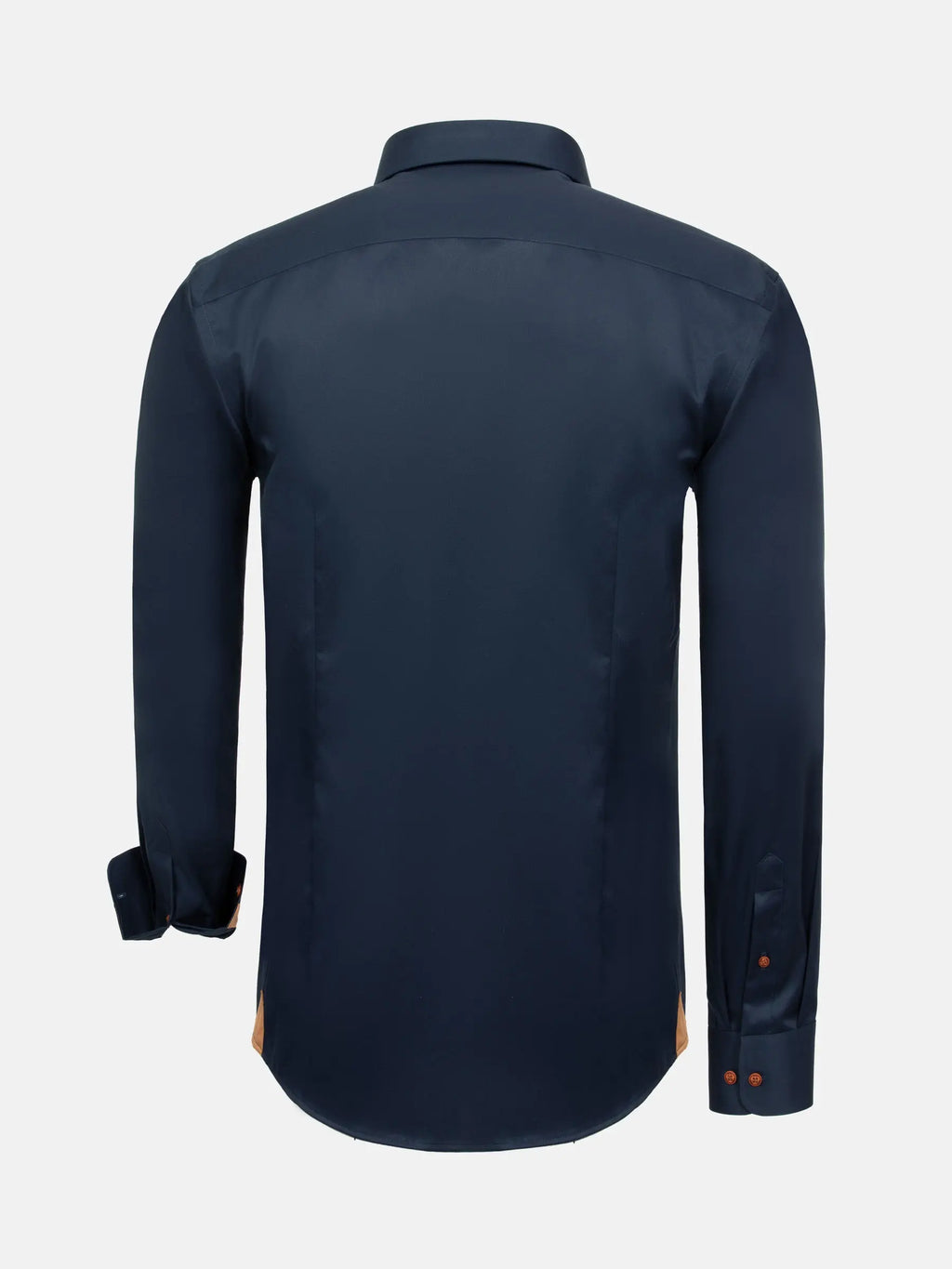 Das bügelfreie marineblaue Hemd von Renzo