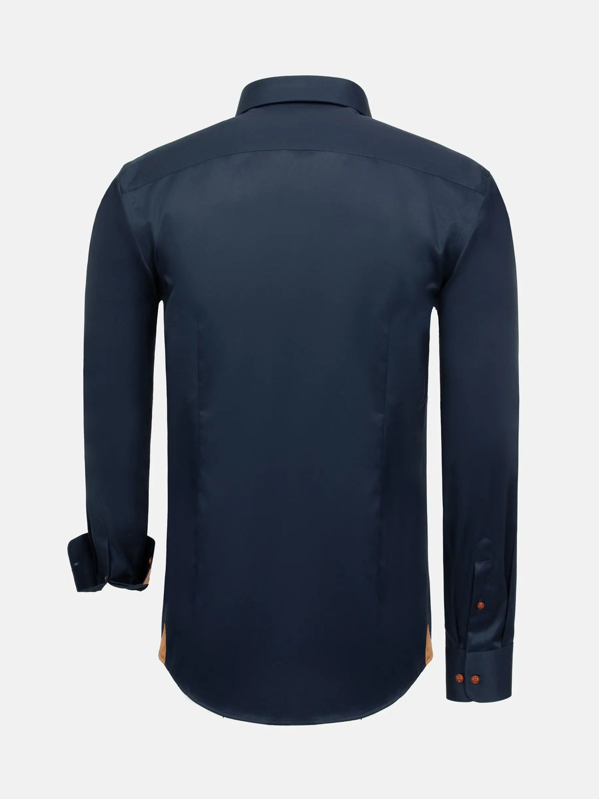 Das bügelfreie marineblaue Hemd von Renzo