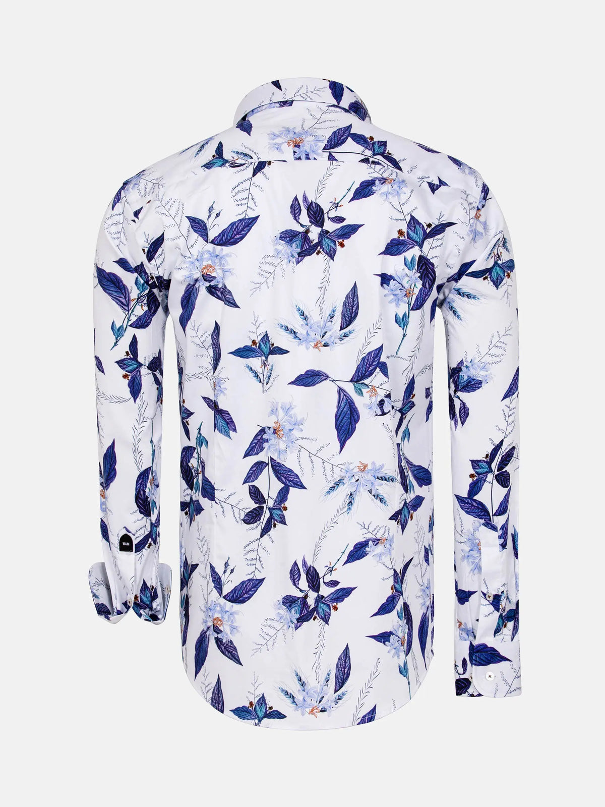 Das weiße Hemd mit Santorini-Blumenmuster