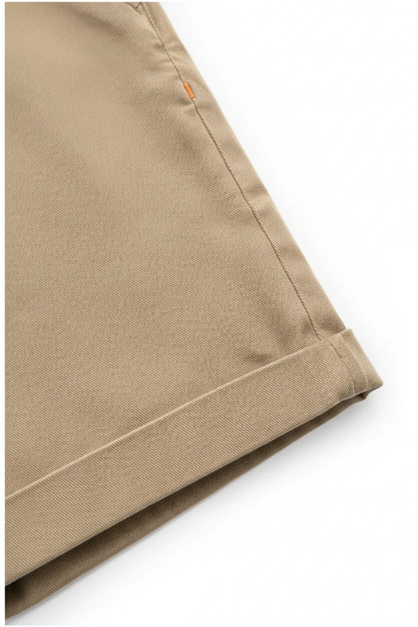 De Kelden Donkerbeige Chino Shorts