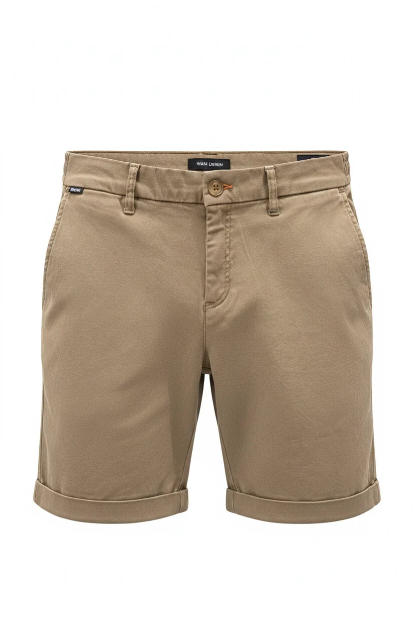De Kelden Donkerbeige Chino Shorts